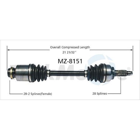 Surtrack Axle Cv Axle Shaft, Mz-8151 MZ-8151